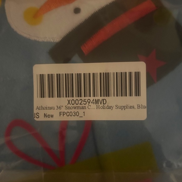 36'' Snowman☃️Christmas Tree🎄Skirt w Adorable🥰Snowman☃️& Snowflake❄️Tree Mat - Picture 8 of 8